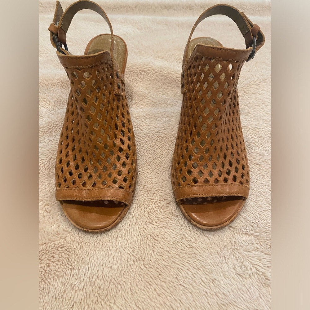 Leather Sling Back Shoes